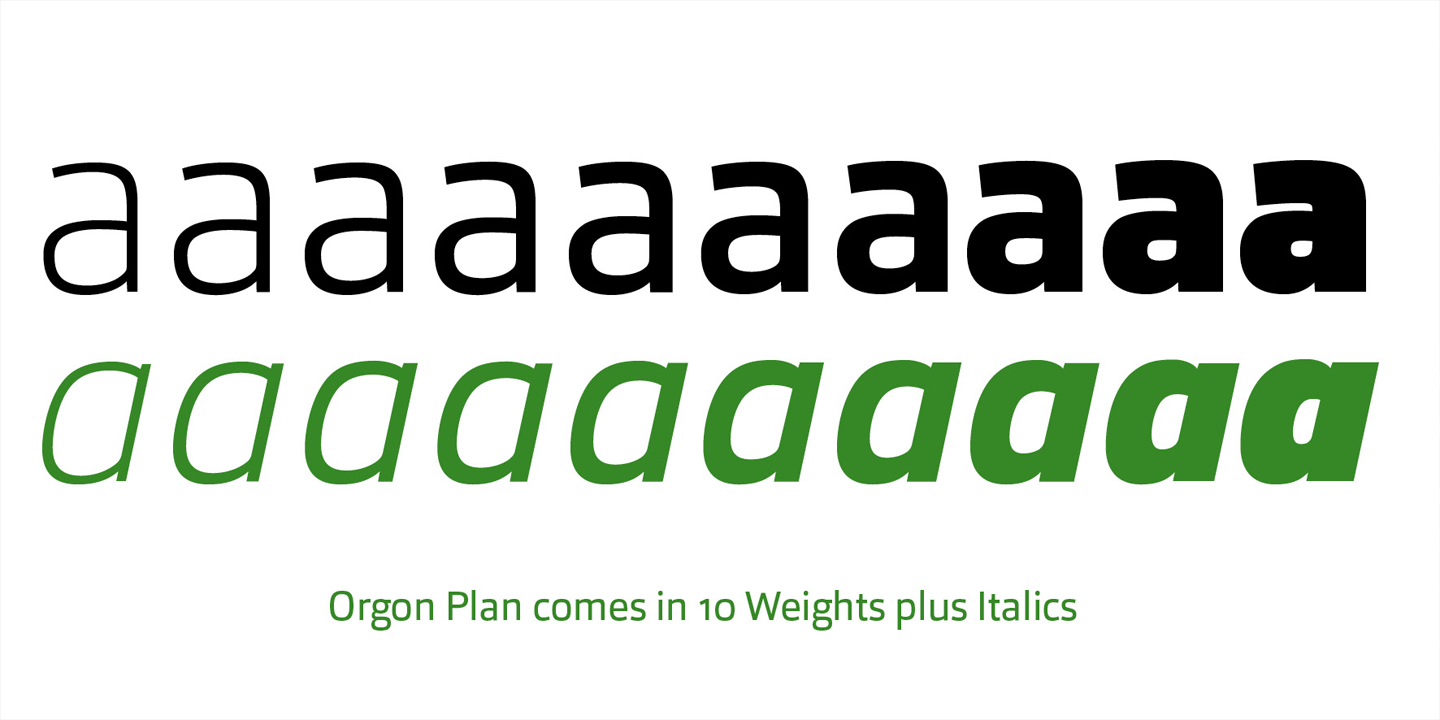 Orgon Plan Extra Bold Italic Font preview